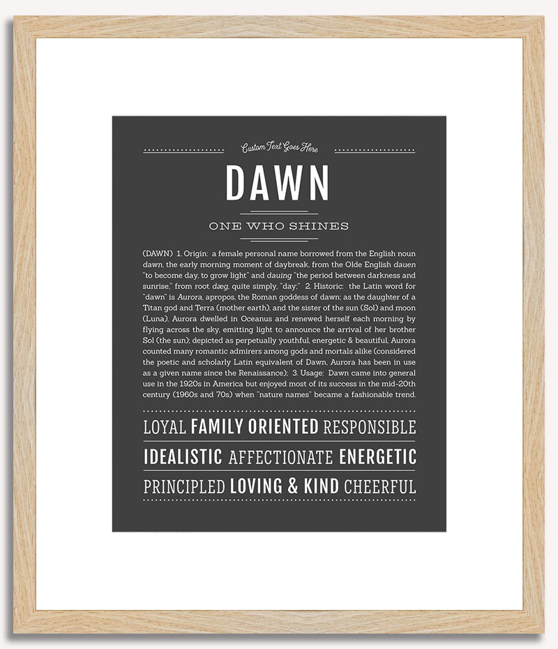 Dawn | Name Art Print