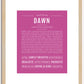 Dawn | Name Art Print