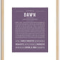 Dawn | Name Art Print