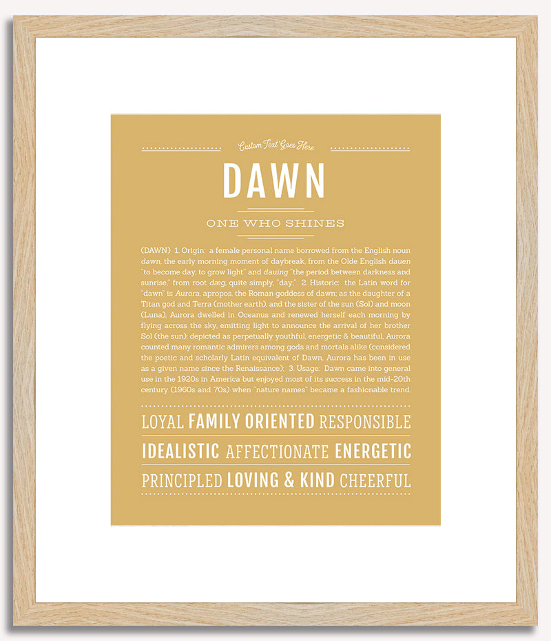 Dawn | Name Art Print