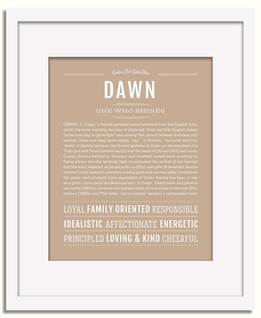 Frame Options | Tan | White Frame, Matted