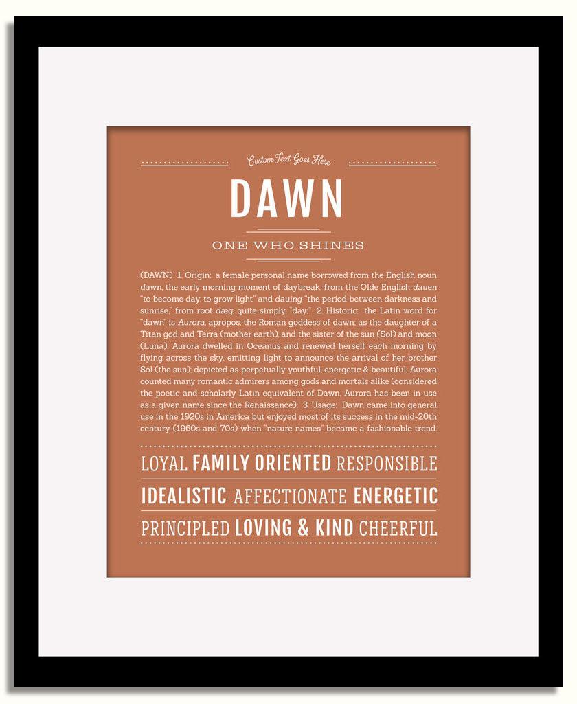 Frame Options | Terra Cotta | Black Frame, Matted