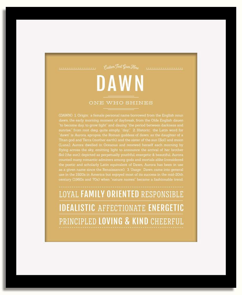 Frame Options | Matte Gold | Black Frame, Matted