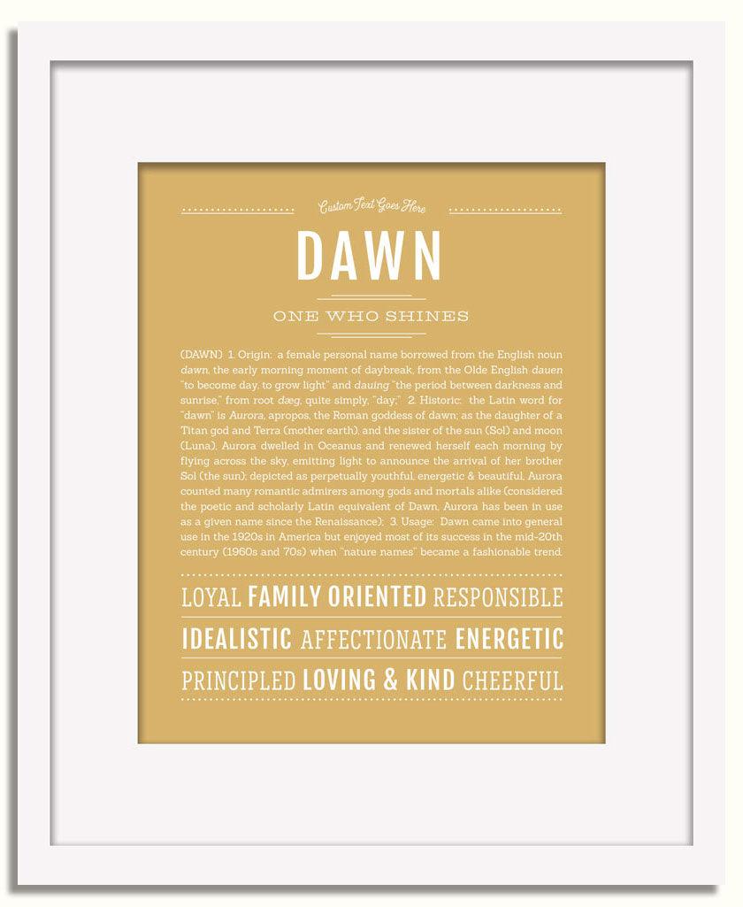 Frame Options | Matte Gold | White Frame, Matted