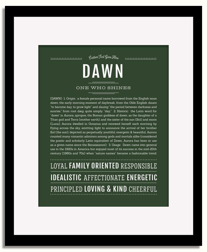 Frame Options | Deep Forest | Black Frame, Matted