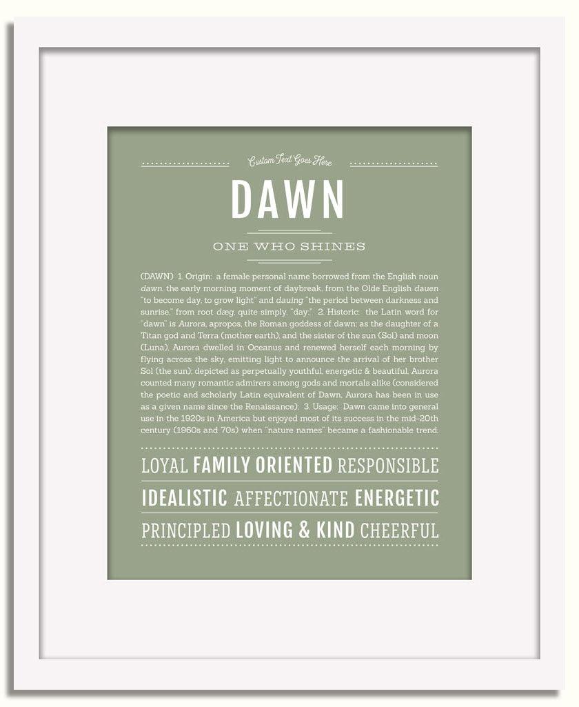 Frame Options | Sage | White Frame, Matted