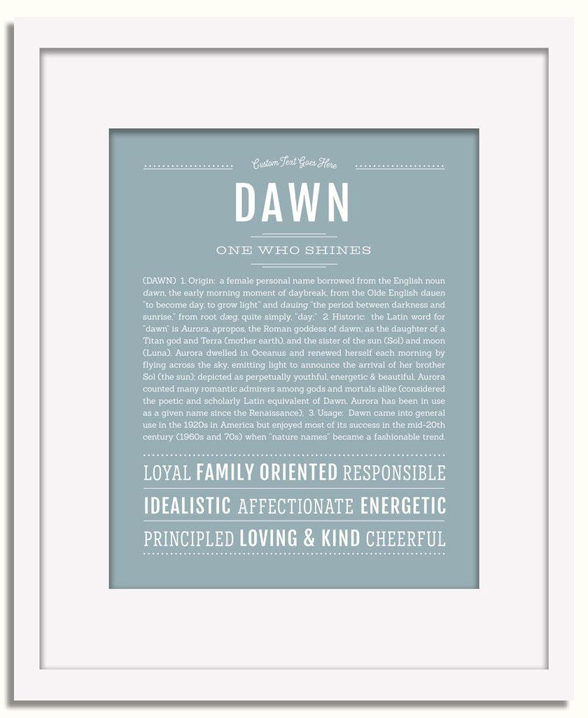 Frame Options | Powder Blue | White Frame, Matted