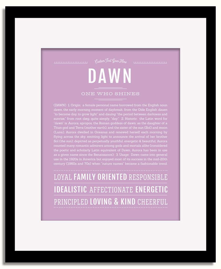 Frame Options | Lilac | Black Frame, Matted