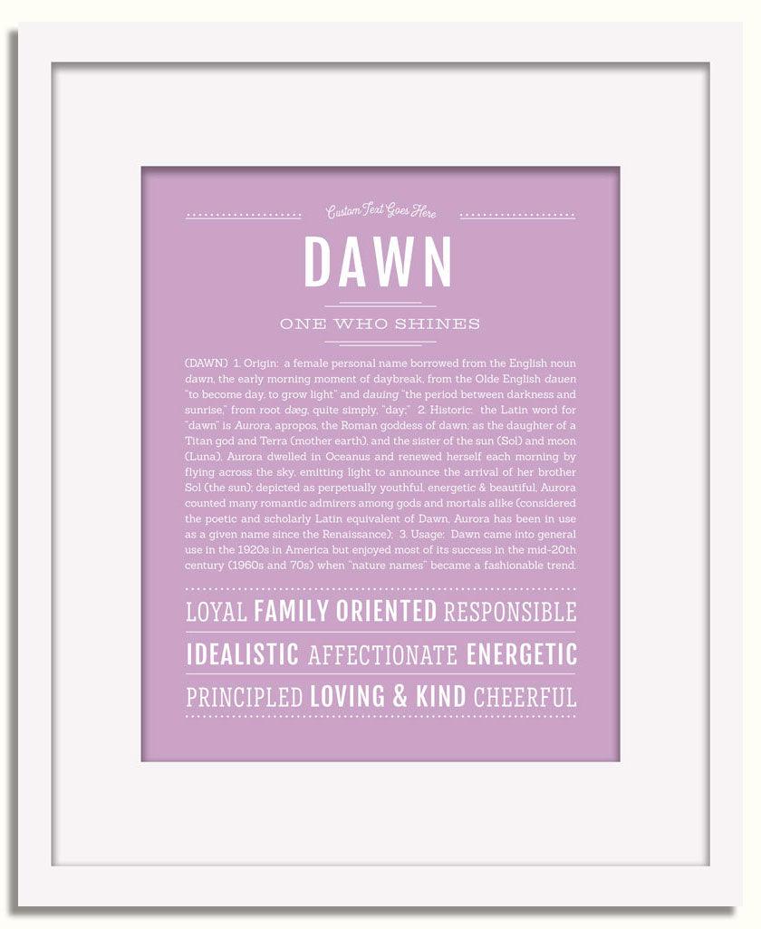 Frame Options | Lilac | White Frame, Matted