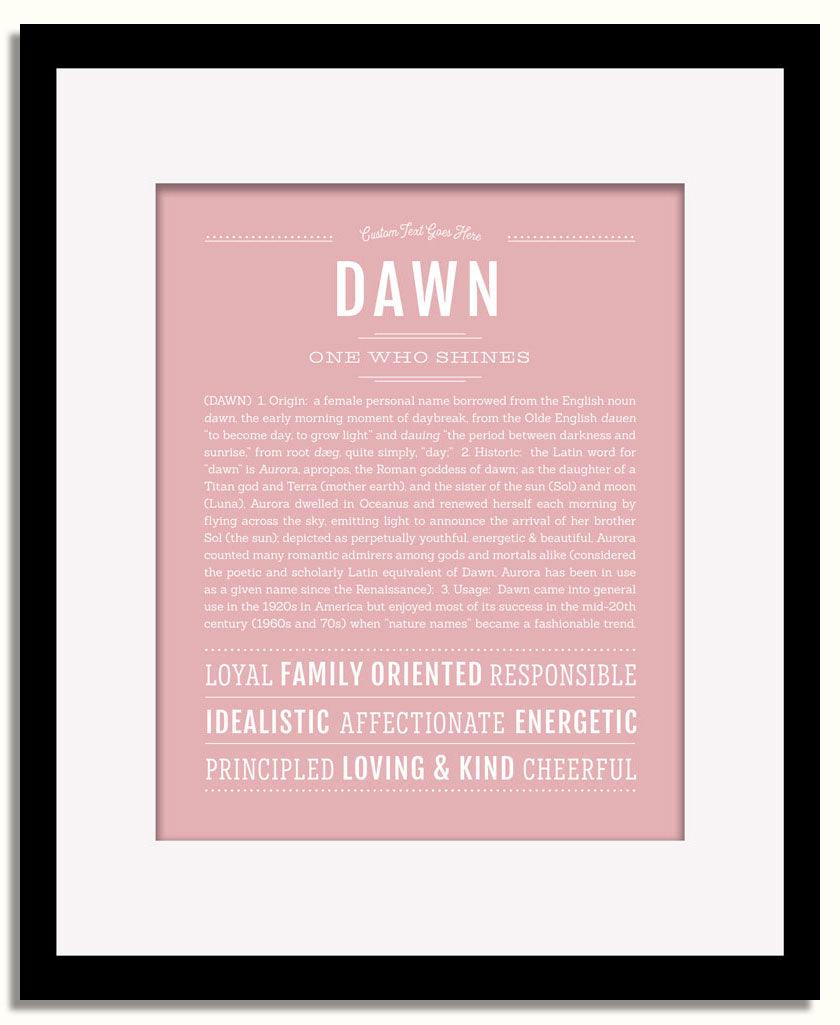 Frame Options | Dusty Rose | Black Frame, Matted