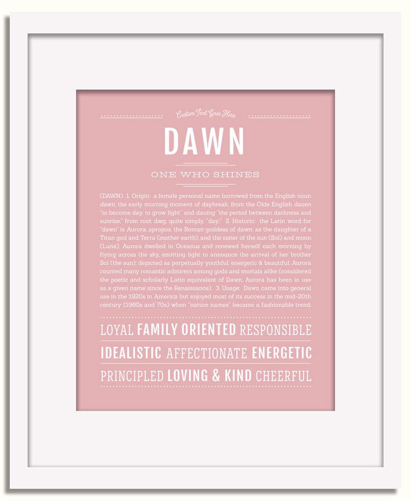 Frame Options | Dusty Rose | White Frame, Matted