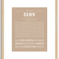 Dawn | Name Art Print