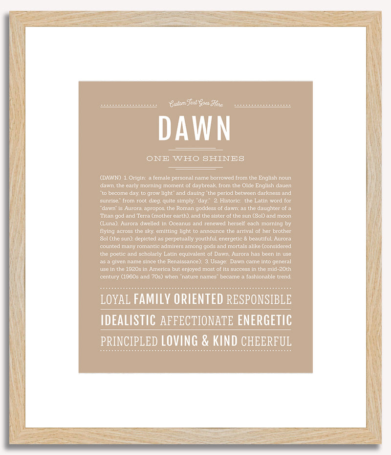 Dawn | Name Art Print