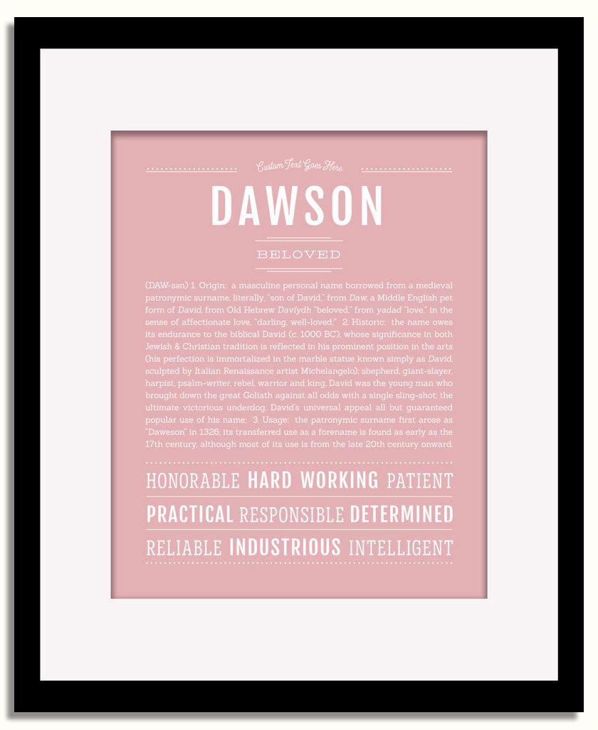 Frame Options | Dusty Rose | Black Frame, Matted