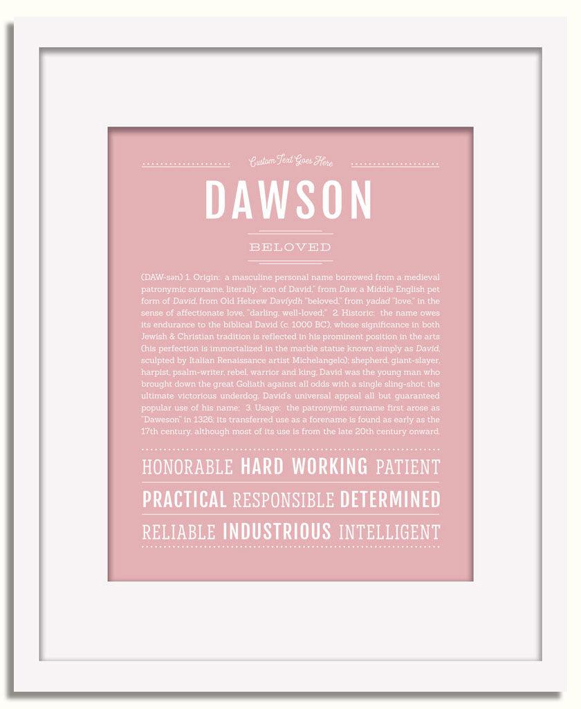 Frame Options | Dusty Rose | White Frame, Matted