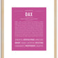 Dax | Name Art Print