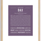 Dax | Name Art Print