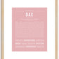 Dax | Name Art Print