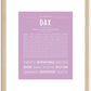 Dax | Name Art Print