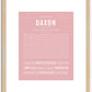 Daxon | Name Art Print