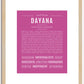 Dayana | Name Art Print