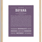 Dayana | Name Art Print