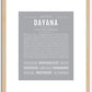 Dayana | Name Art Print