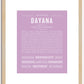 Dayana | Name Art Print