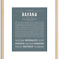 Dayana | Name Art Print