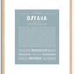 Dayana | Name Art Print