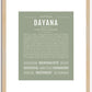 Dayana | Name Art Print