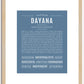 Dayana | Name Art Print