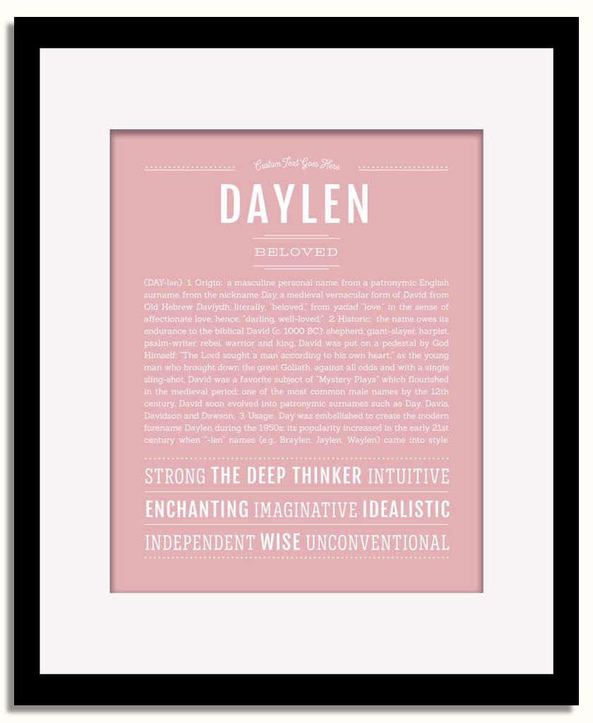 Frame Options | Dusty Rose | Black Frame, Matted