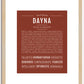 Dayna | Name Art Print