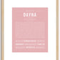 Dayna | Name Art Print