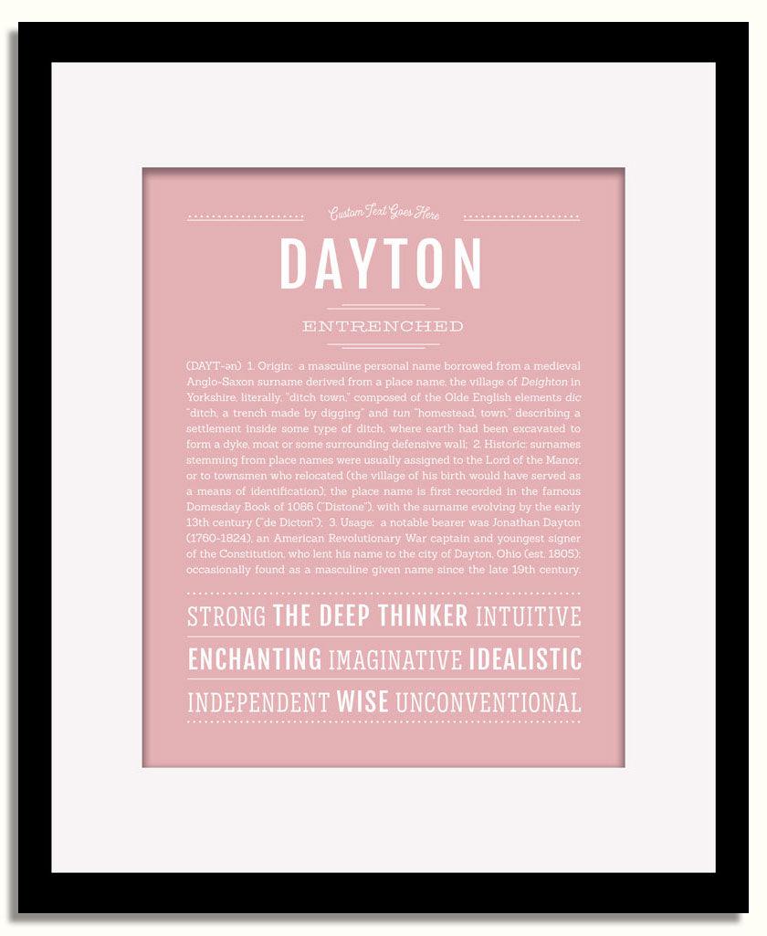 Frame Options | Dusty Rose | Black Frame, Matted