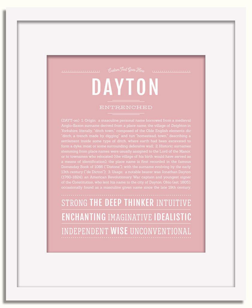 Frame Options | Dusty Rose | White Frame, Matted