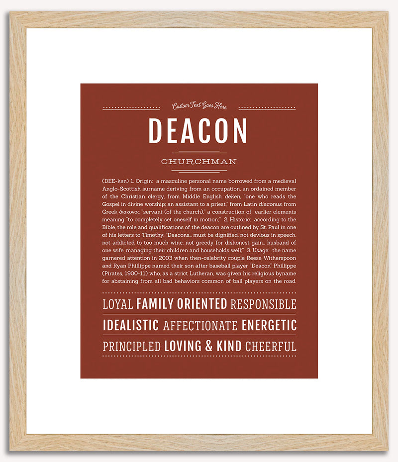 Deacon | Name Art Print