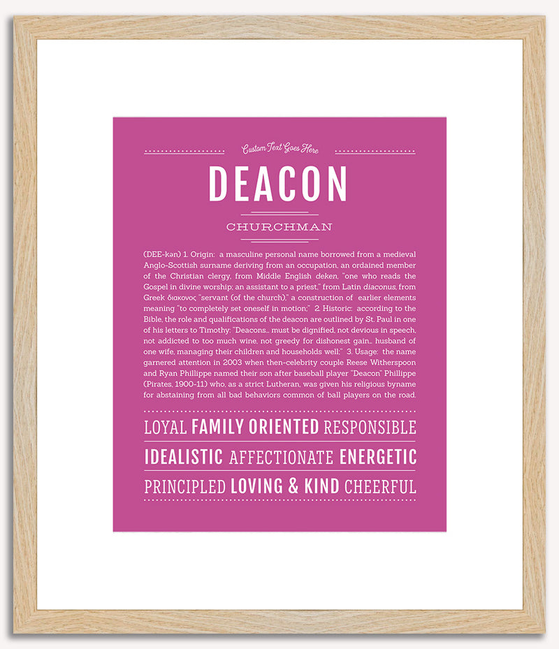 Deacon | Name Art Print