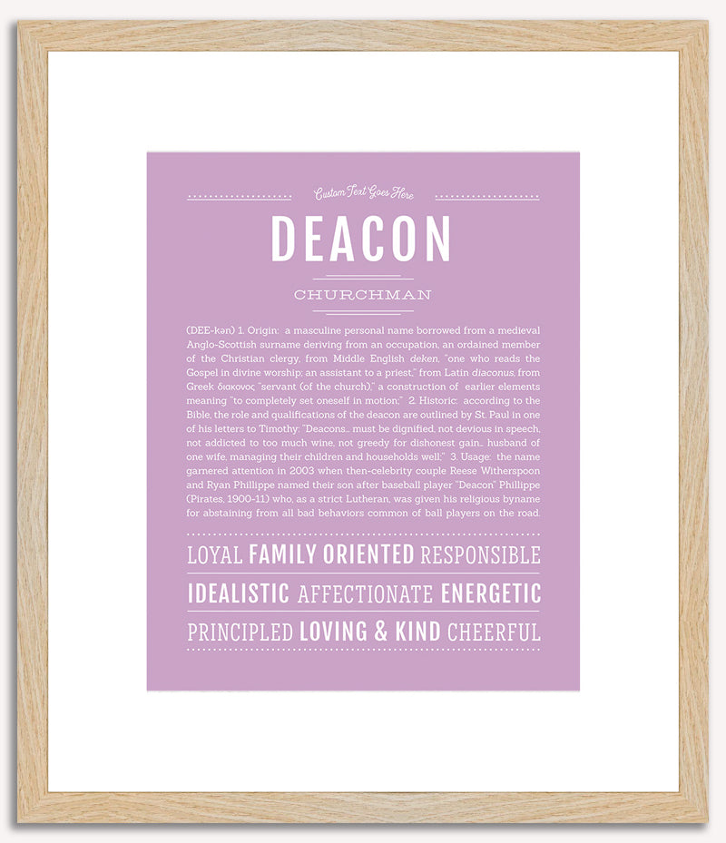 Deacon | Name Art Print