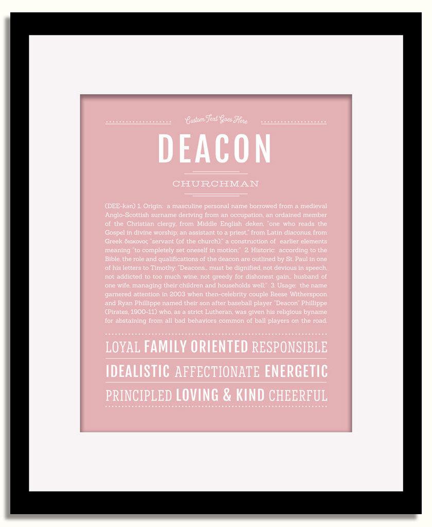 Frame Options | Dusty Rose | Black Frame, Matted