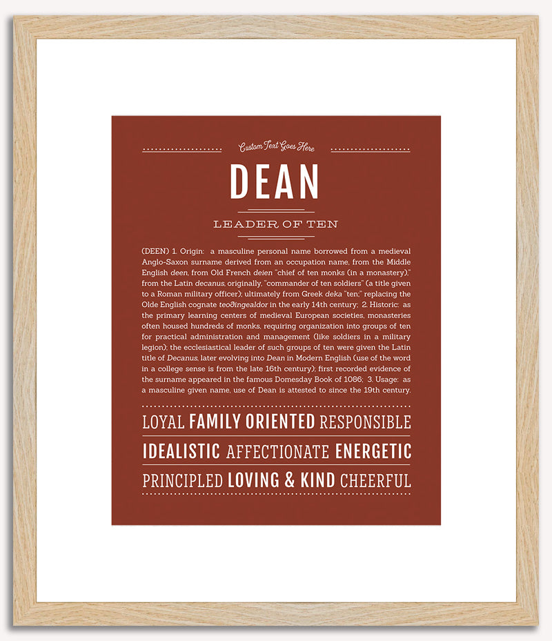 Dean | Name Art Print