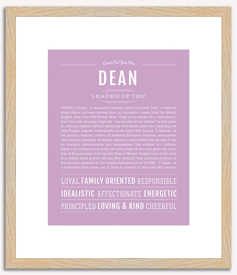 Dean | Name Art Print