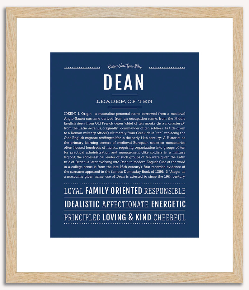 Dean | Name Art Print