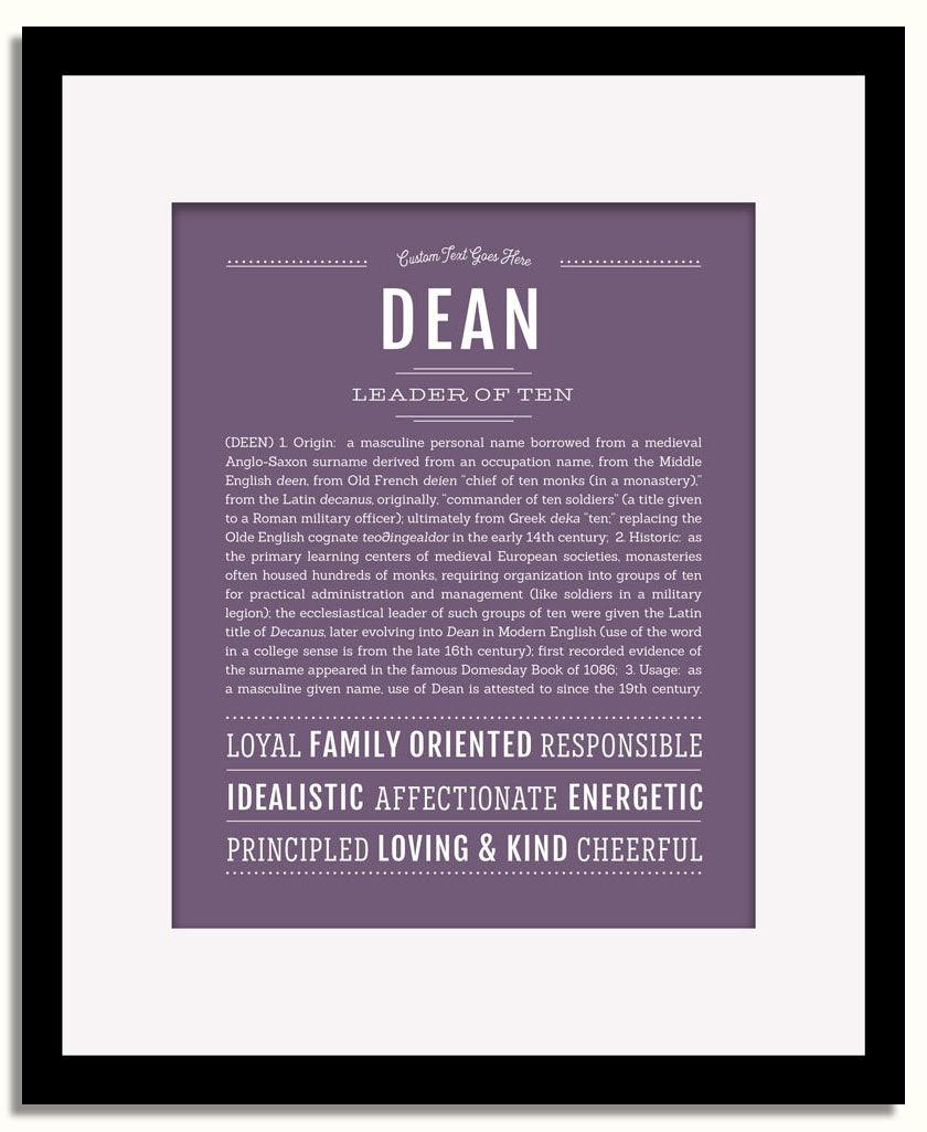 Frame Options | Deep Purple | Black Frame, Matted