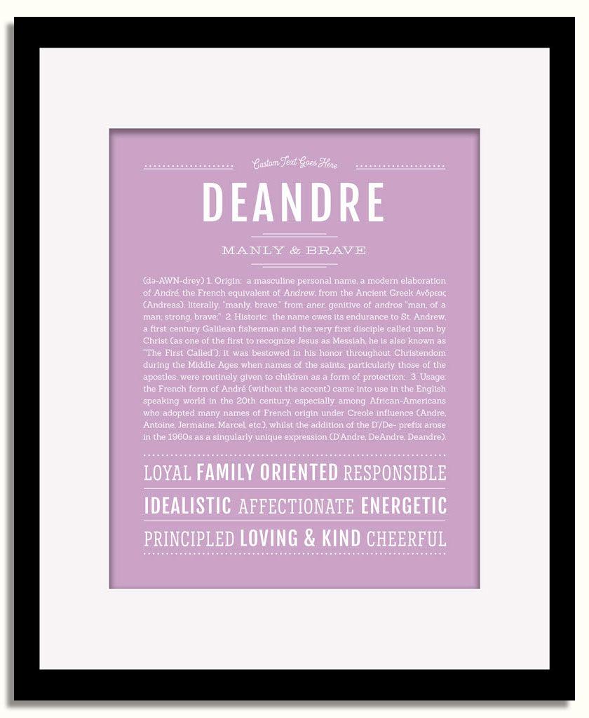 Frame Options | Lilac | Black Frame, Matted