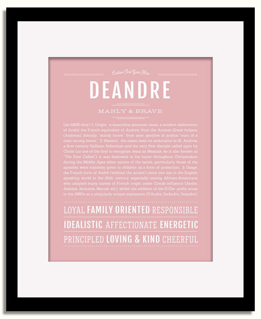 Frame Options | Dusty Rose | Black Frame, Matted