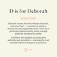 Deborah Name Stories® keepsake card