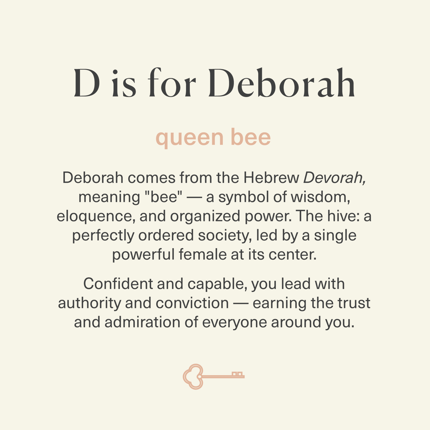 Deborah Name Stories® keepsake card