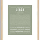 Debra | Name Art Print